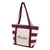 Striped Accent Custom Logo Tote - 18