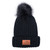 Leeman™ Custom Logo Knit Beanie w/ Fur Pom-Pom - thumbnail 2