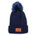 Leeman™ Custom Logo Knit Beanie w/ Fur Pom-Pom - thumbnail 5