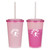 Color Changing Double Wall Custom Tumblers w/Straw - 16 oz.