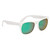 White Rubberized Mirrored Custom Sunglasses w/ Colored Lenses - thumbnail 3