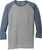 District Made Perfect Tri 3/4 Sleeve Custom T-Shirts - Men's - thumbnail 7