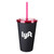 Matte Double Wall Custom Tumbler w/ Straw - 16 oz.