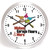 Brushed Metal Custom Wall Clock - 10"