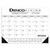 Desk Pad Custom Calendar w/ Vinyl Corners - White & Black