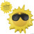 Sun w/ Sunglasses Promo Stress Ball