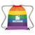 Custom Rainbow Drawstring Sports Bag - 14"w x 18"h