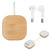 Custom Logo Bamboo 2-in-1 Earbuds & Watch Charger - thumbnail 4