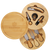 Custom Logo Swivel Top Bamboo Cheese Board Set - thumbnail 1