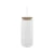 Custom Logo 20 Oz. Ribbed Glass Can with Bamboo Lid - thumbnail 2