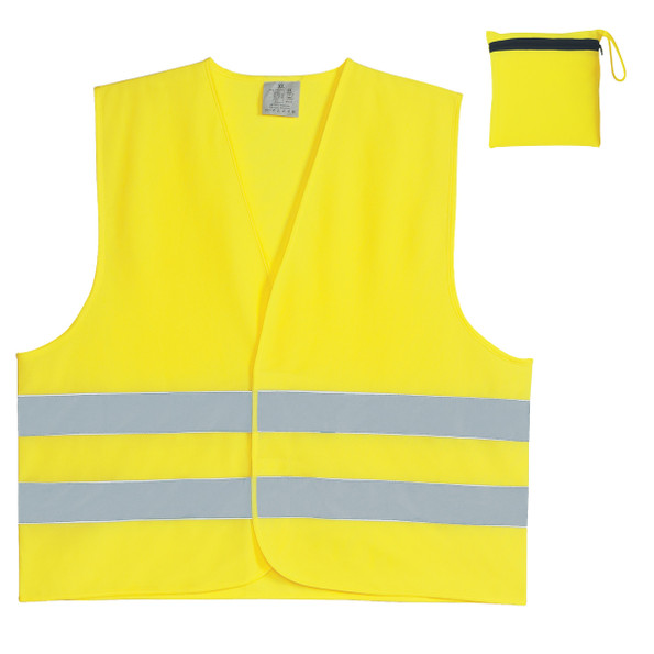 Custom Printed Reflective Vest w/ Zippered Pouch