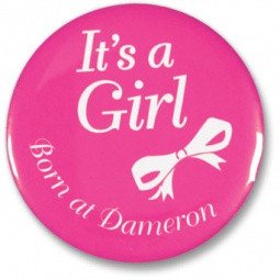 Round Safety Pin Back Promo Button - 2.5"