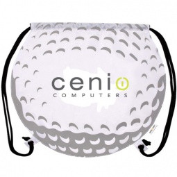 GameTime! Promotional Golf Ball Drawstring Backpack - 17"w x 14.5"h