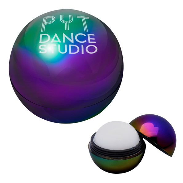 Metallic Rainbow Promotional Lip Moisturizer Ball