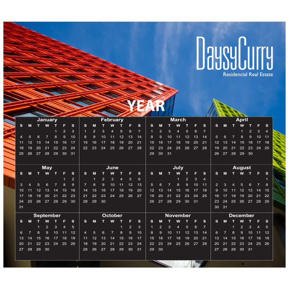 Custom Printed Calendar Magnet