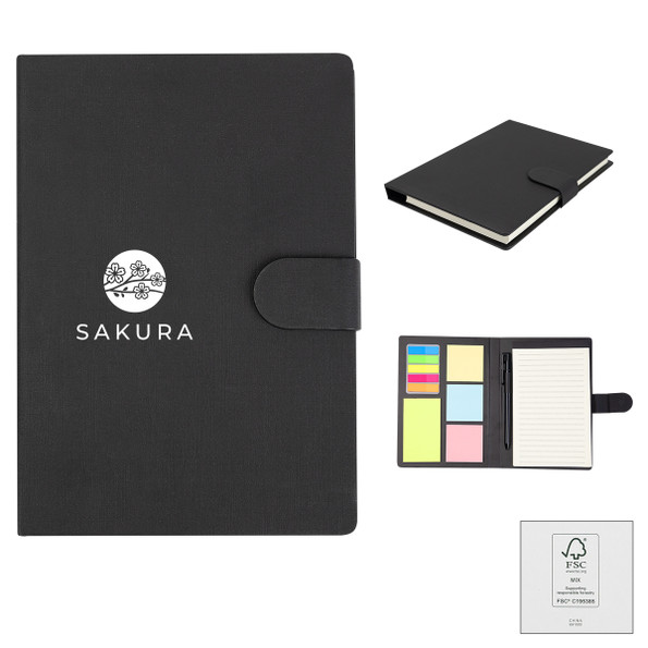 Custom Padfolio w/ Sticky Notes & Flags
