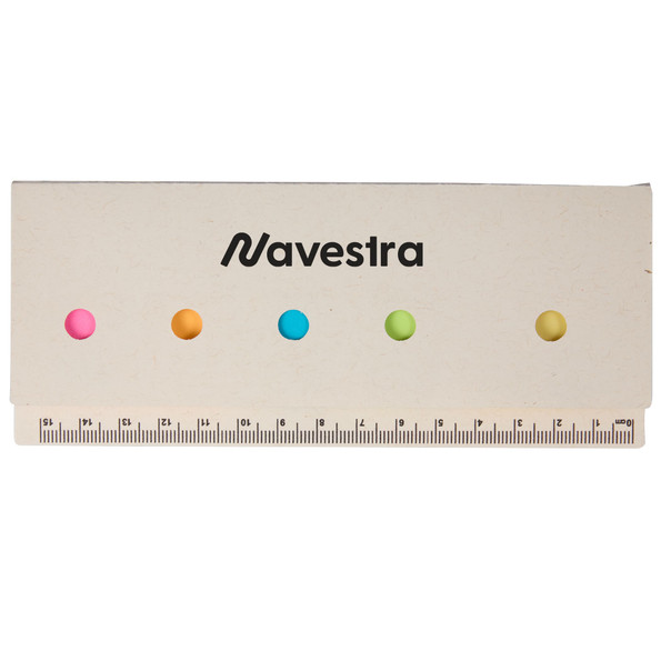 Custom Logo Recycled Milk Carton Sticky Note Ruler Set