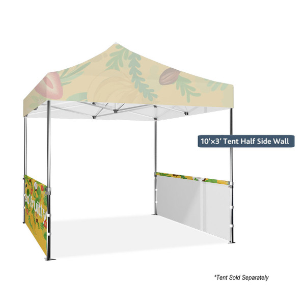 Custom Printed Half Tent Wall - Set of 2 - 10' w x 3'h