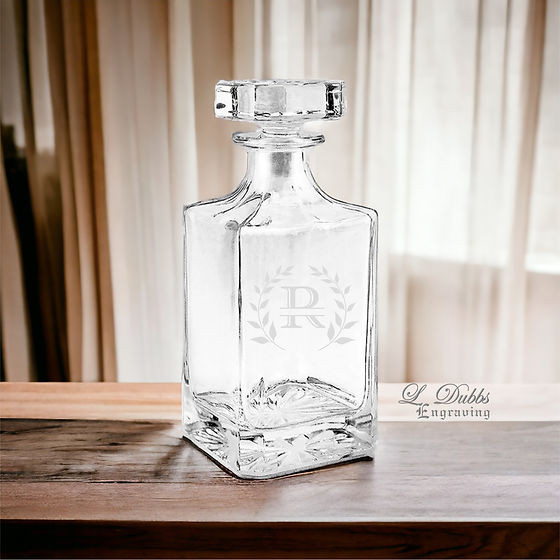 Custom Square Crystal Decanter - 26 oz.