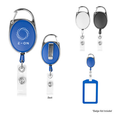 Promotional Retractable Badge Holder w/ Carabiner