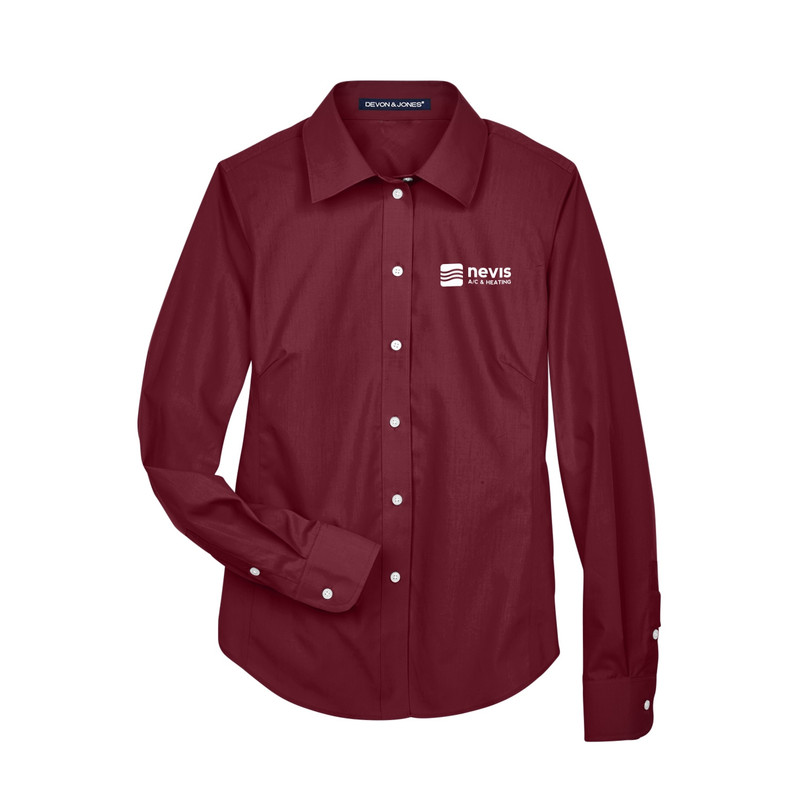 Devon & Jones Solid Broadcloth Custom Dress Shirts - Women's