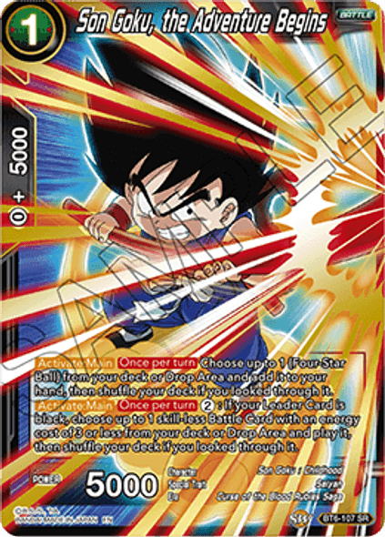 BT6-107: Son Goku, the Adventure Begins
