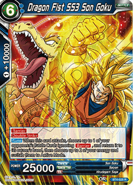 BT4-025: Dragon Fist SS3 Son Goku