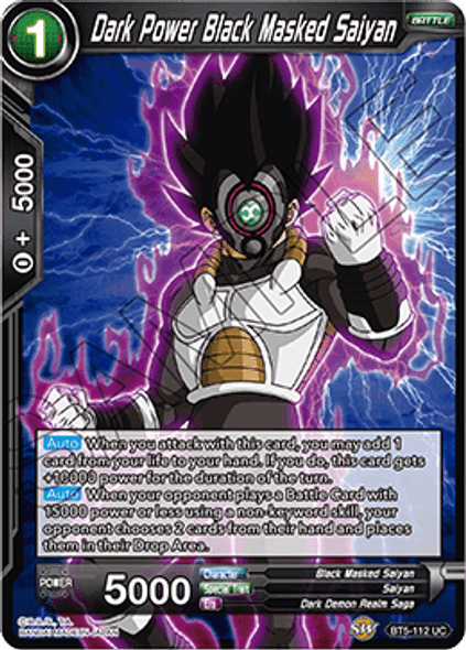 BT5-112: Dark Power Black Masked Saiyan (Foil)