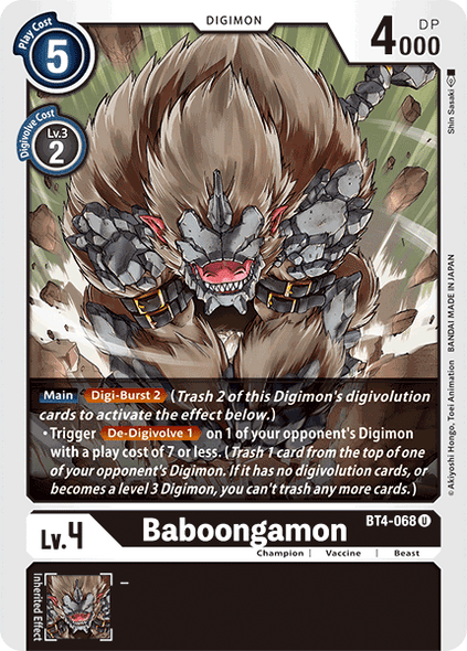 BT4-068: Baboongamon