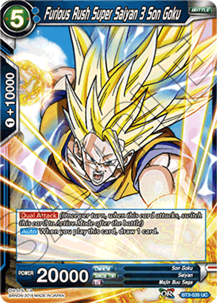 BT3-035: Furious Rush Super Saiyan 3 Son Goku