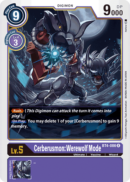 BT4-086: Cerberusmon: Werewolf Mode
