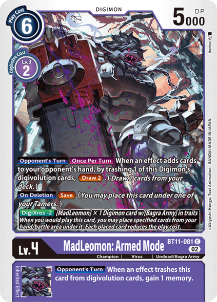 BT11-081: MadLeomon: Armed Mode (Foil)