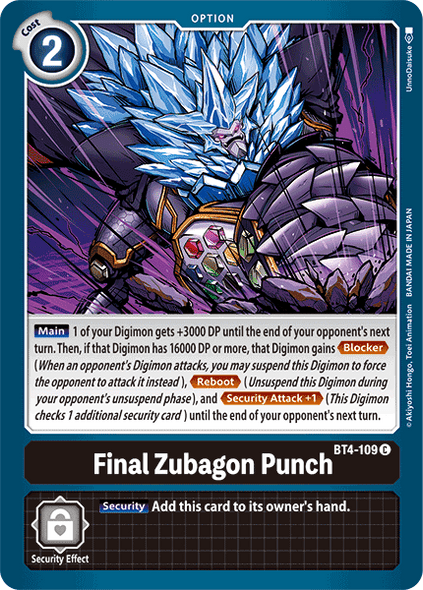 BT4-109: Final Zubagon Punch