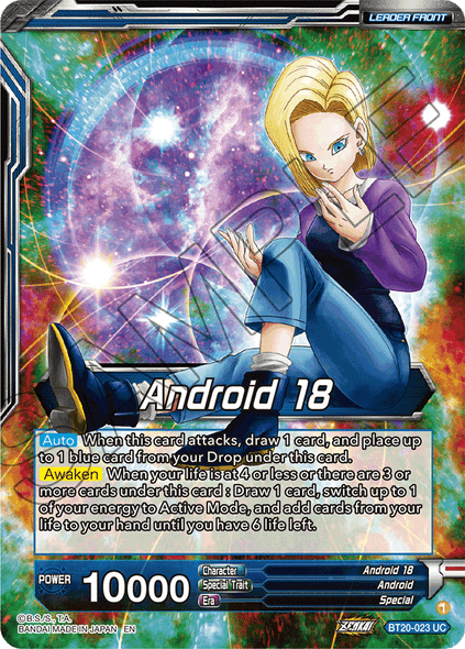 BT20-023: Android 18 // Android 18, Impenetrable Rushdown
