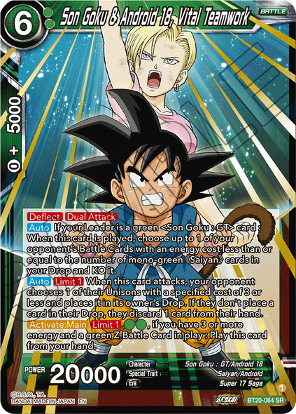 BT20-064: Son Goku & Android 18, Vital Teamwork