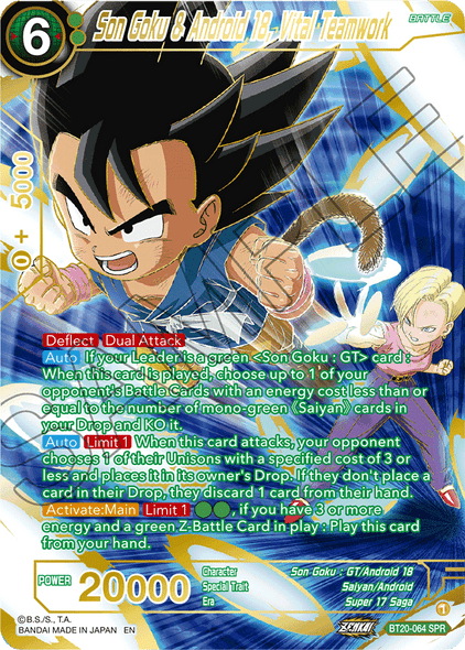 BT20-064: Son Goku & Android 18, Vital Teamwork (SPR)