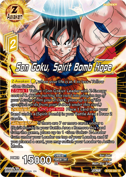 BT20-087: Son Goku, Spirit Bomb Hope