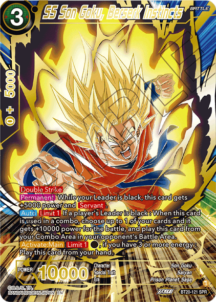 BT20-121: SS Son Goku, Berserk Instincts (SPR)
