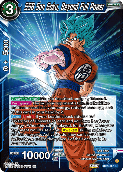 BT20-031: SSB Son Goku, Beyond Full Power (Foil)