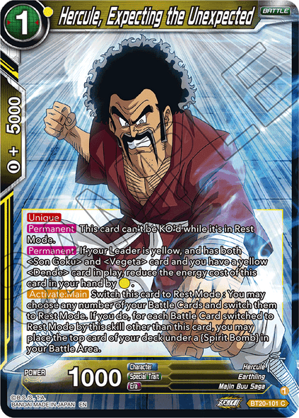 BT20-101: Hercule, Expecting the Unexpected (Foil)