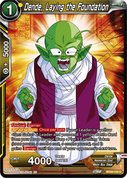 BT20-102: Dende, Laying the Foundation (Foil)