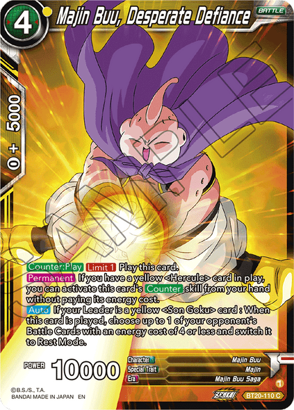 BT20-110: Majin Buu, Desperate Defiance (Foil)