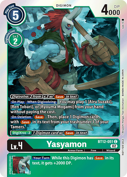 BT12-051: Yasyamon (Box Topper)