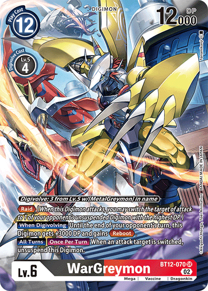 BT12-070: WarGreymon (Alternate Art)