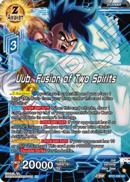BT21-036: Uub, Fusion of Two Spirits