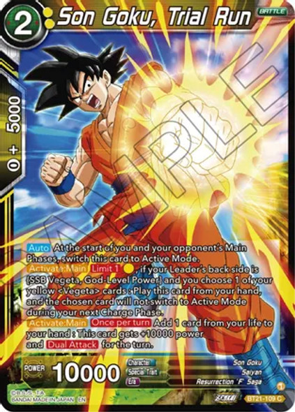 BT21-109: Son Goku, Trial Run