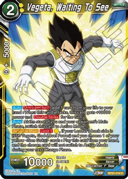 BT21-114: Vegeta, Waiting To See (Foil)