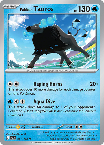 SV02-041/193: Paldean Tauros (Reverse Holo)