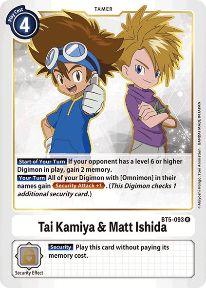 BT5-093: Tai Kamiya & Matt Ishida