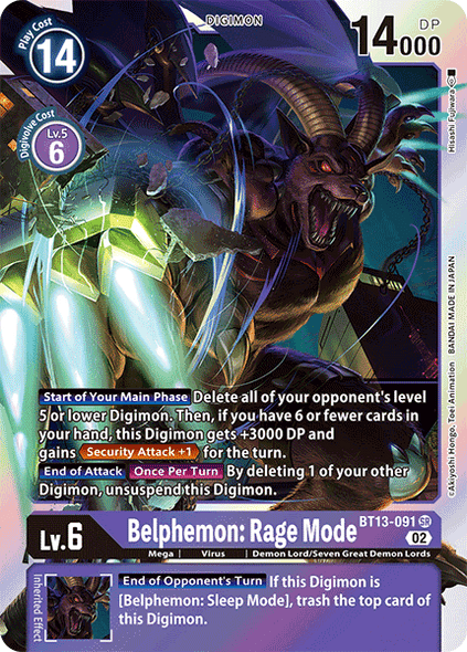 BT13-091: Belphemon: Rage Mode